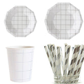 Octagonal Mermaid Party Set with Balloons and Pump